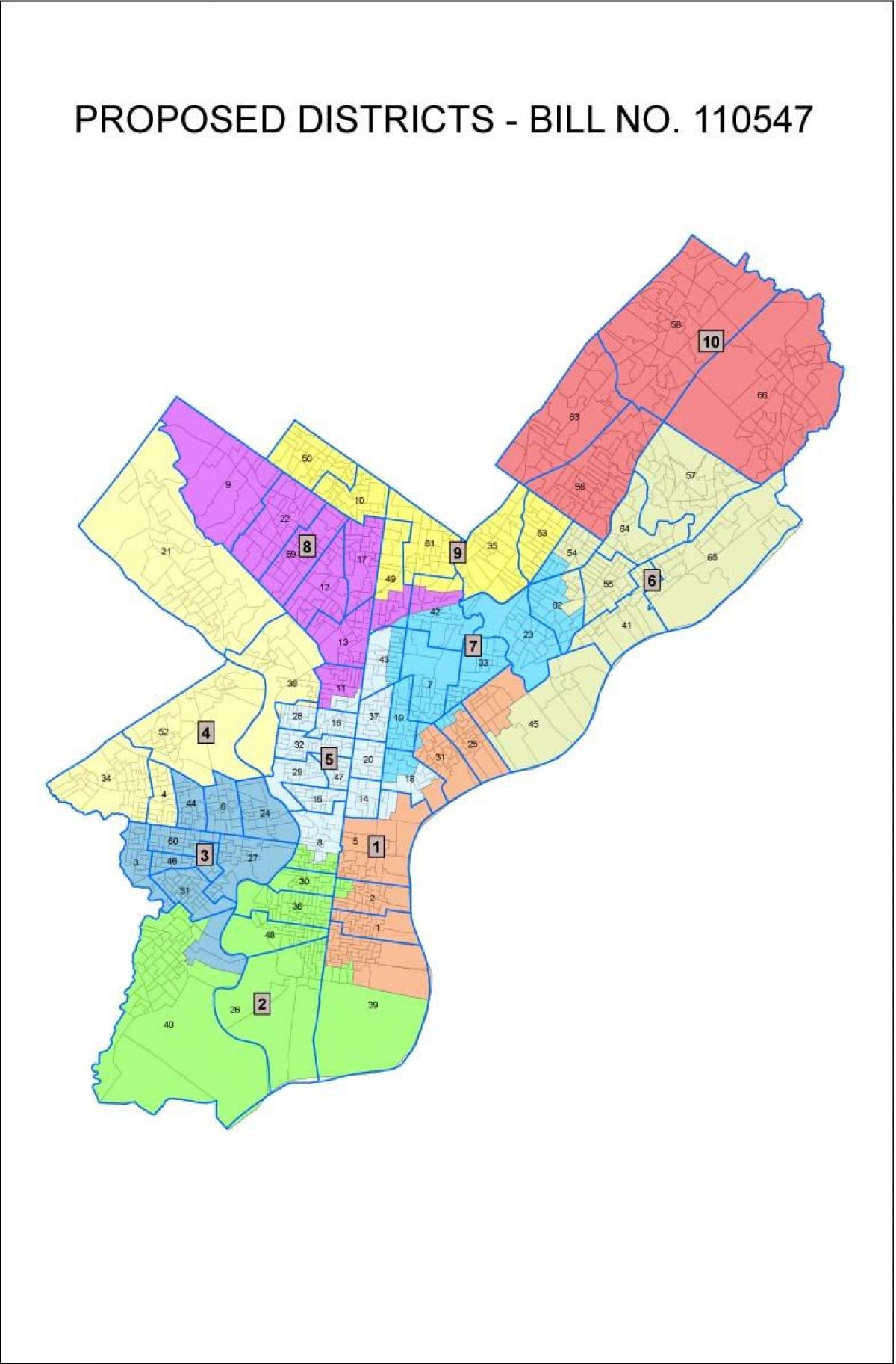 מפה של אזור פילדלפיה.